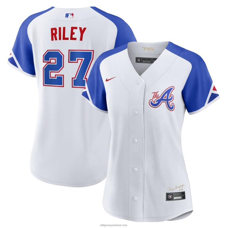 IE MBL Atlanta Braves Austin Riley Nike 2023 City Connect Replica Player Jersey Women White R0H2T112