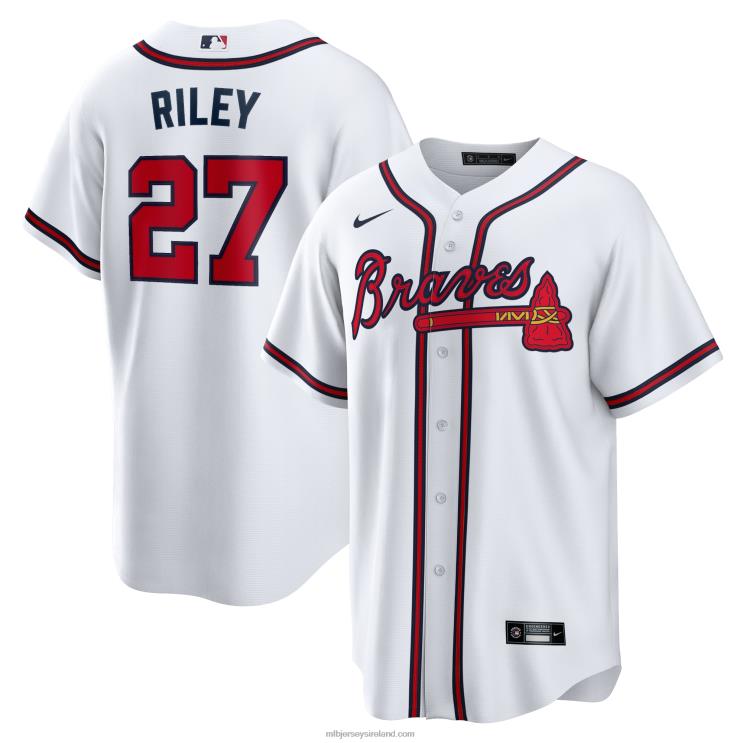 IE MBL Atlanta Braves Austin Riley Nike Home Replica Player Jersey Men White R0H2T76