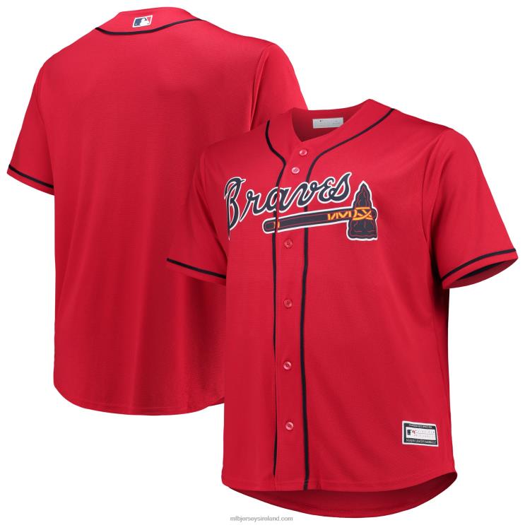 IE MBL Atlanta Braves Big & Tall Replica Alternate Team Jersey Men Red R0H2T557