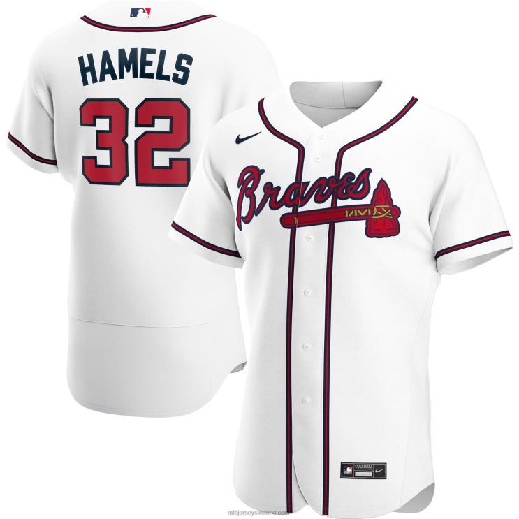 IE MBL Atlanta Braves Cole Hamels Nike Home Authentic Player Jersey Men White R0H2T1353