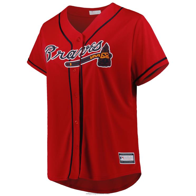 IE MBL Atlanta Braves Matt Olson Plus Size Replica Player Jersey Women Red R0H2T565