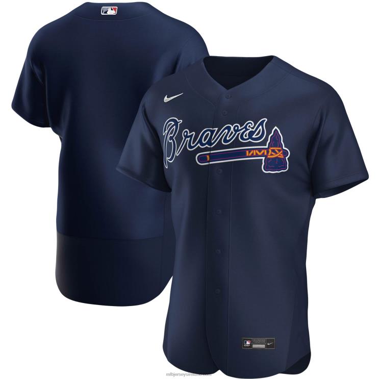 IE MBL Atlanta Braves Nike Alternate Authentic Team Jersey Men Navy R0H2T517