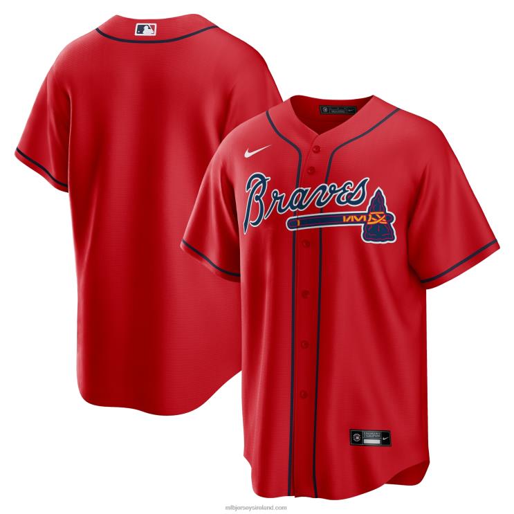 IE MBL Atlanta Braves Nike Alternate Replica Team Jersey Men Red R0H2T94