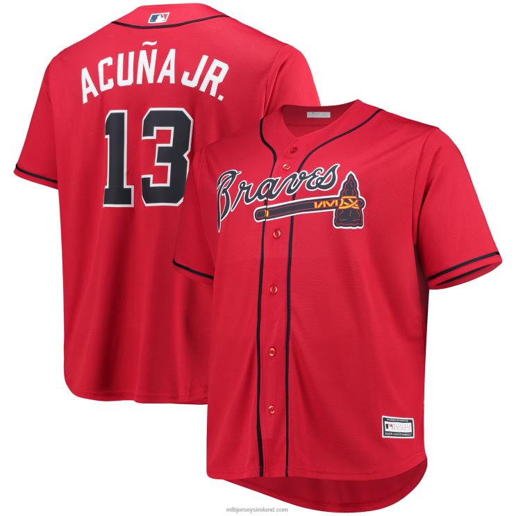 IE MBL Atlanta Braves Ronald Acuna Jr. Big & Tall Replica Player Jersey Men Red R0H2T558