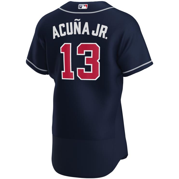 IE MBL Atlanta Braves Ronald Acuna Jr. Nike Alternate Authentic Player Jersey Men Navy R0H2T764