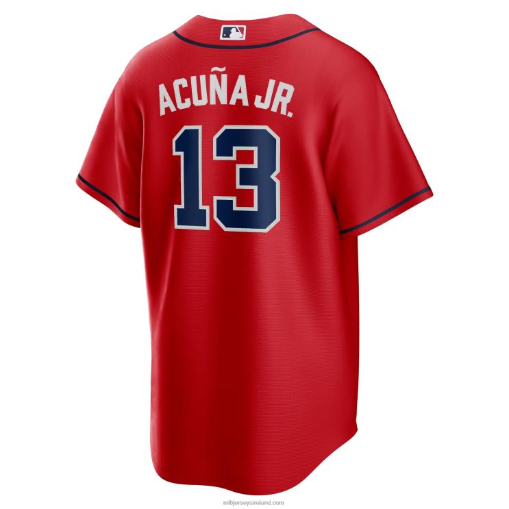 IE MBL Atlanta Braves Ronald Acuna Jr. Nike Alternate Replica Player Name Jersey Men Red R0H2T19