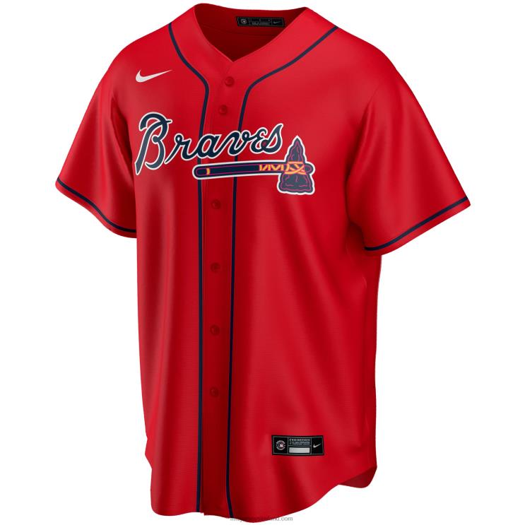 IE MBL Youth Atlanta Braves Ronald Acuna Jr. Nike Alternate Replica Player Jersey Red R0H2T128