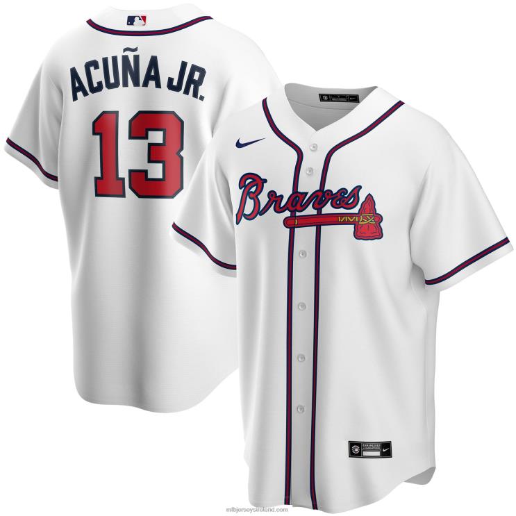 IE MBL Youth Atlanta Braves Ronald Acuna Jr. Nike Home Replica Player Jersey White R0H2T129