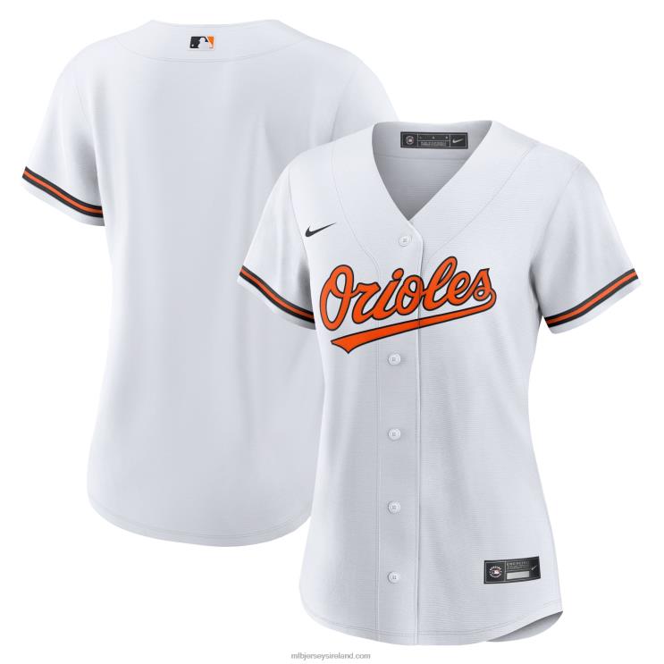 IE MBL Baltimore Orioles Nike Home Blank Replica Jersey Women White R0H2T419