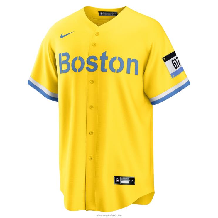 IE MBL Boston Sox Alex Verdugo Nike City Connect Replica Player Jersey Men Gold R0H2T693