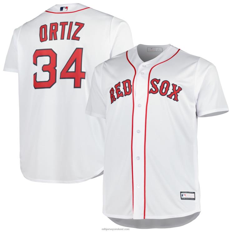 IE MBL Boston Sox David Ortiz Big & Tall Replica Player Jersey Men White R0H2T1399