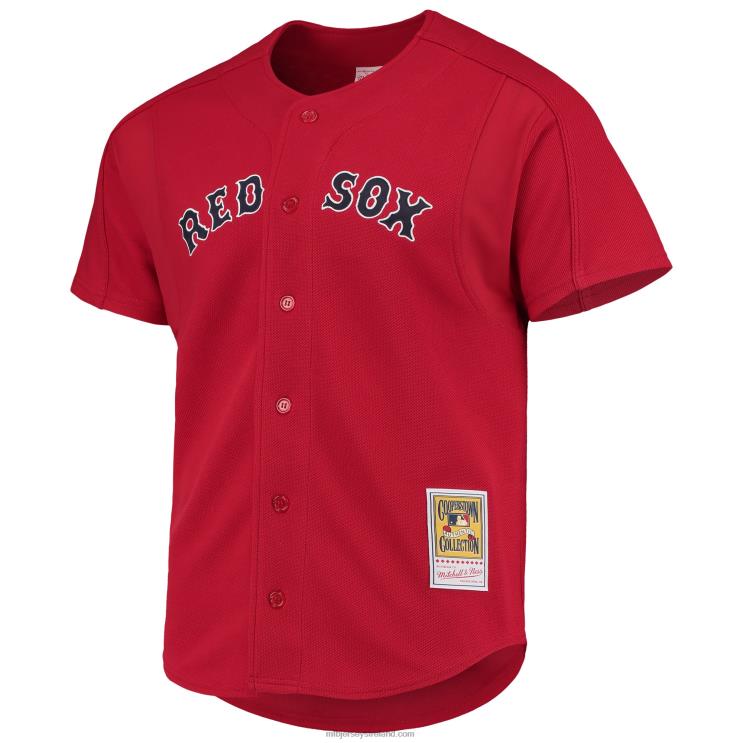 IE MBL Boston Sox David Ortiz Mitchell & Ness Cooperstown Collection Mesh Batting Practice Jersey Men Red R0H2T265