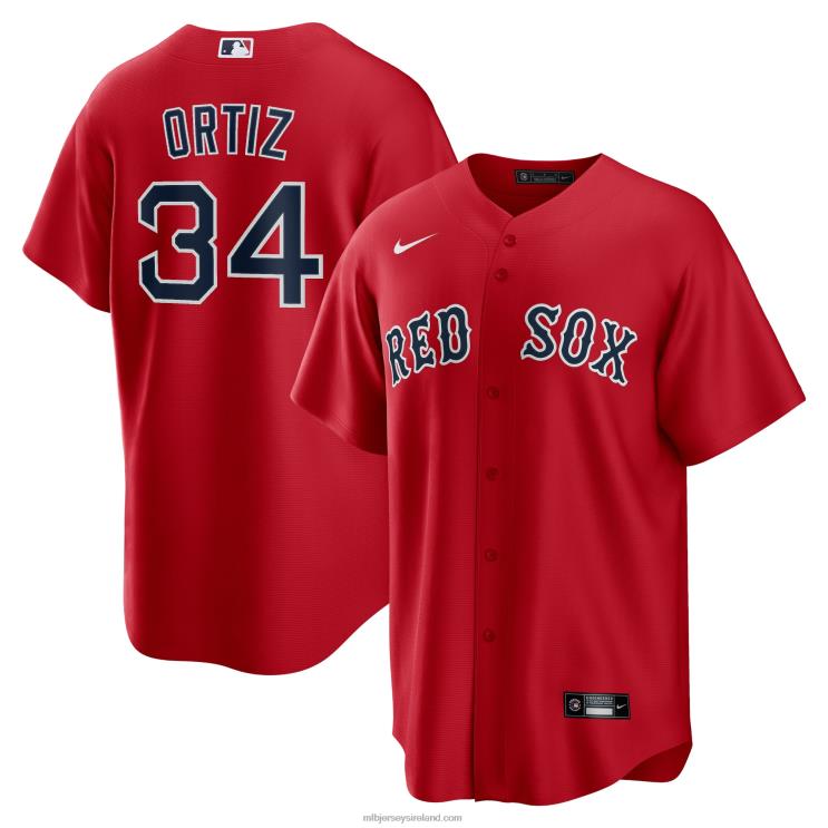 IE MBL Boston Sox David Ortiz Nike Alternate Replica Player Jersey Men Red R0H2T165