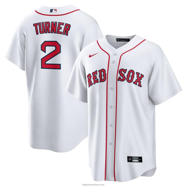 IE MBL Boston Sox Justin Turner Nike Home Replica Player Jersey Men White/Royal R0H2T605
