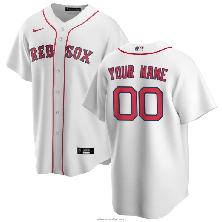 IE MBL Boston Sox Nike Home Replica Custom Jersey Men White R0H2T113