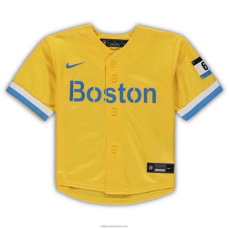 IE MBL Infant Boston Sox Xander Bogaerts Nike City Connect Script Replica Jersey Gold R0H2T1081