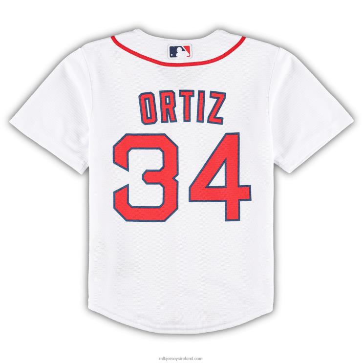 IE MBL Preschool Boston Sox David Ortiz 2022 Hall of Fame Team Replica Player Jersey White R0H2T947