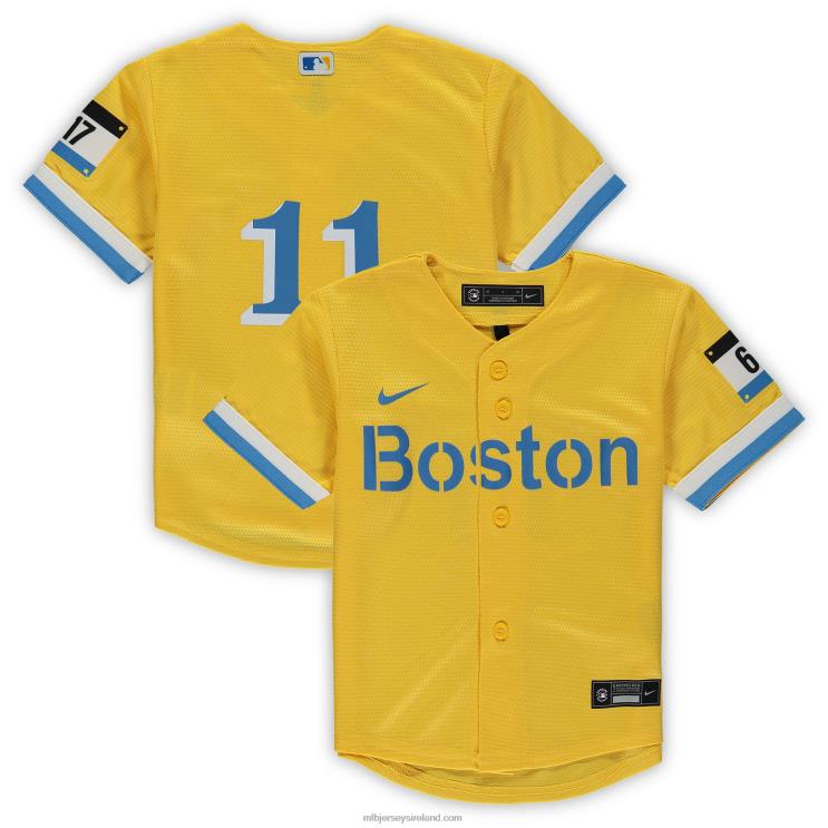 IE MBL Toddler Boston Sox Rafael Devers Nike City Connect Replica Player Jersey Gold R0H2T1137