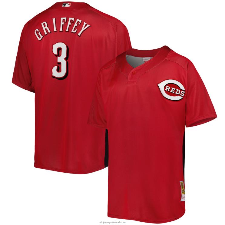 IE MBL Cincinnati s Ken Griffey Jr. Mitchell & Ness Cooperstown Collection Mesh Batting Practice Jersey Men Red R0H2T501