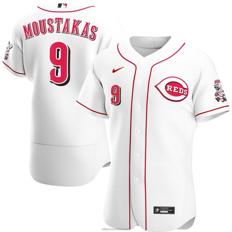 IE MBL Cincinnati s Mike Moustakas Nike Home Authentic Player Jersey Men White R0H2T1344