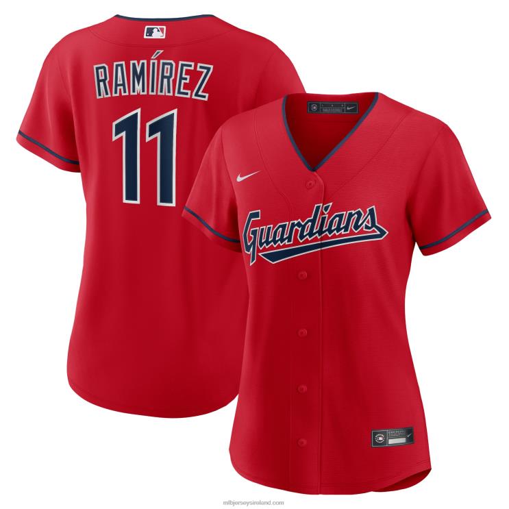 IE MBL Cleveland Guardians Jose Ramirez Nike Alternate Replica Player Jersey Women Red R0H2T646