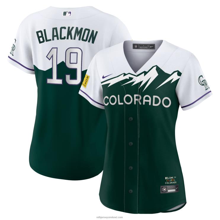 IE MBL Colorado Rockies Charlie mon Nike 2022 City Connect Replica Player Jersey Women Black R0H2T834