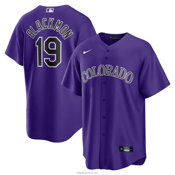 IE MBL Colorado Rockies Charlie mon Nike Alternate Replica Player Name Jersey Men Black R0H2T222