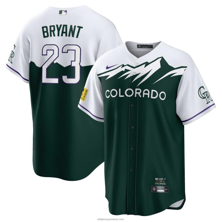 IE MBL Colorado Rockies Kris Bryant Nike 2022 City Connect Replica Player Jersey Men Green R0H2T524