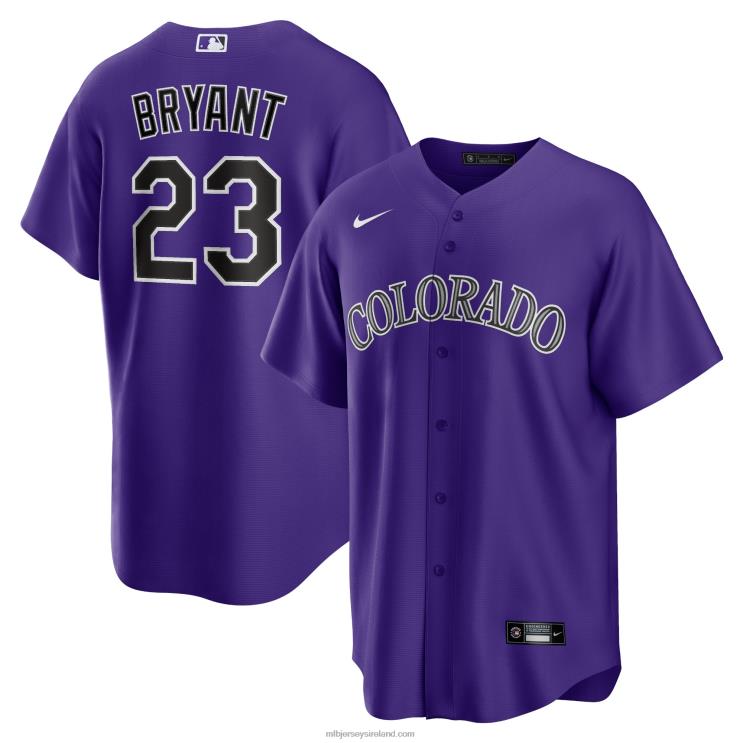 IE MBL Colorado Rockies Kris Bryant Nike Alternate Replica Player Jersey Men Purple R0H2T331