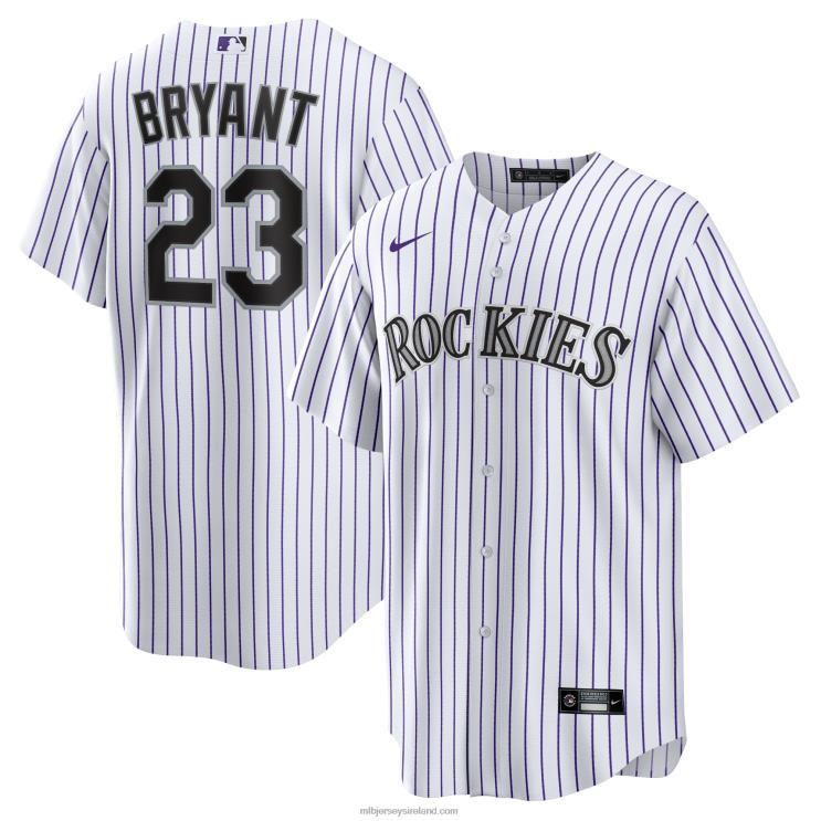 IE MBL Colorado Rockies Kris Bryant Nike Replica Player Jersey Men White/Purple R0H2T330