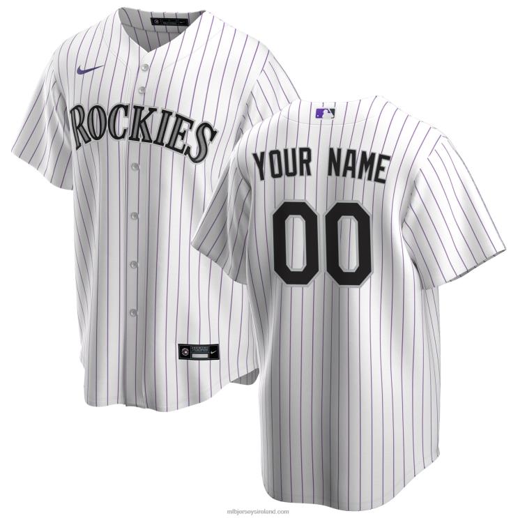 IE MBL Colorado Rockies Nike Home Replica Custom Jersey Men White R0H2T411