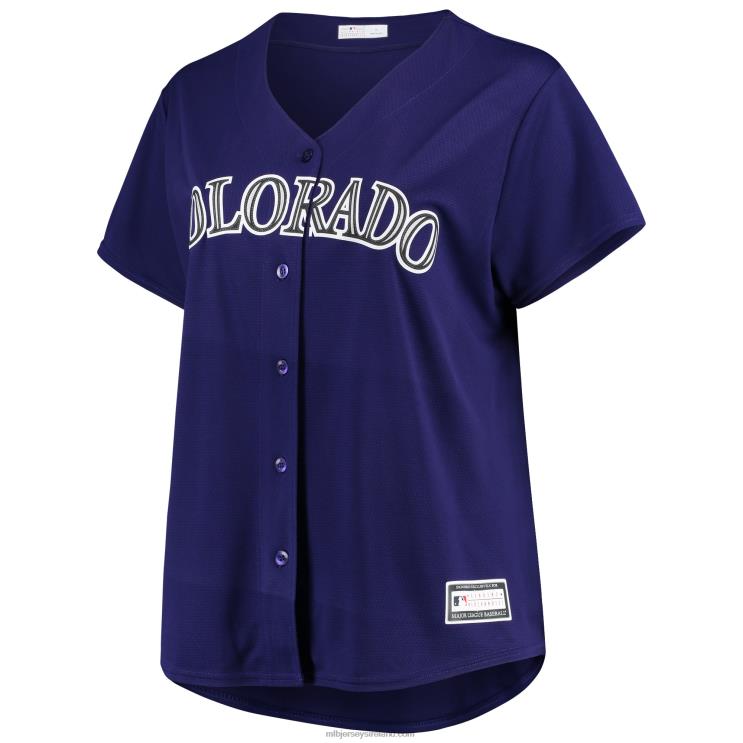 IE MBL Colorado Rockies Plus Size Alternate Replica Team Jersey Women Purple R0H2T1160