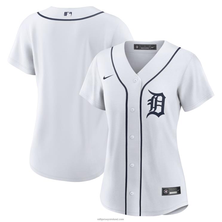 IE MBL Detroit Tigers Nike Home Blank Replica Jersey Women White R0H2T892