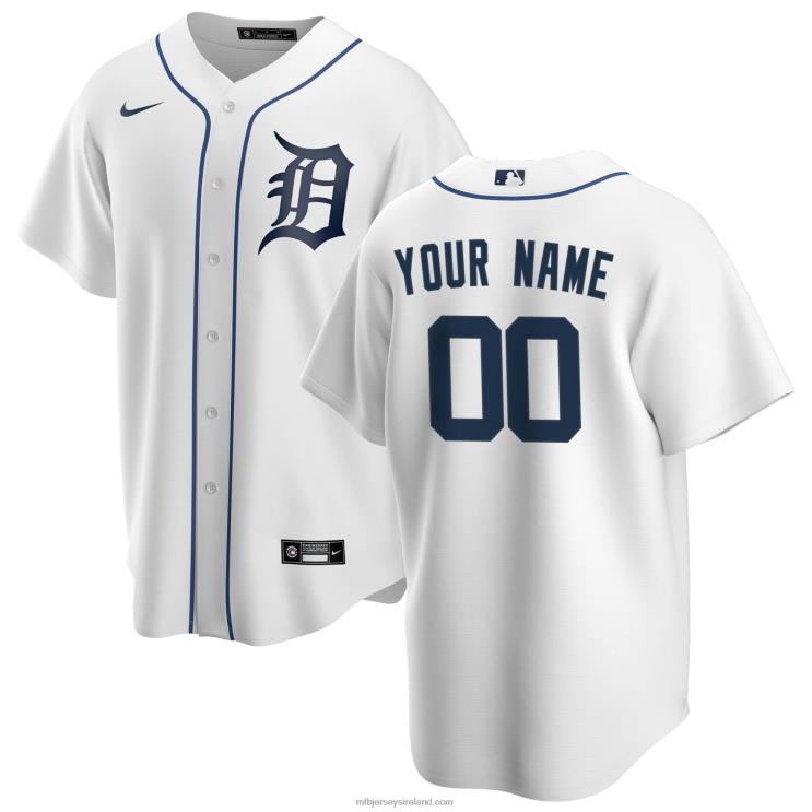IE MBL Detroit Tigers Nike Home Replica Custom Jersey Men White R0H2T246