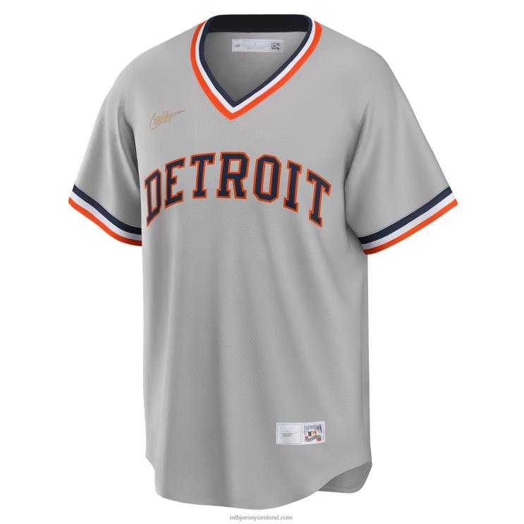 IE MBL Detroit Tigers Nike Road Cooperstown Collection Team Jersey Men Gray R0H2T924