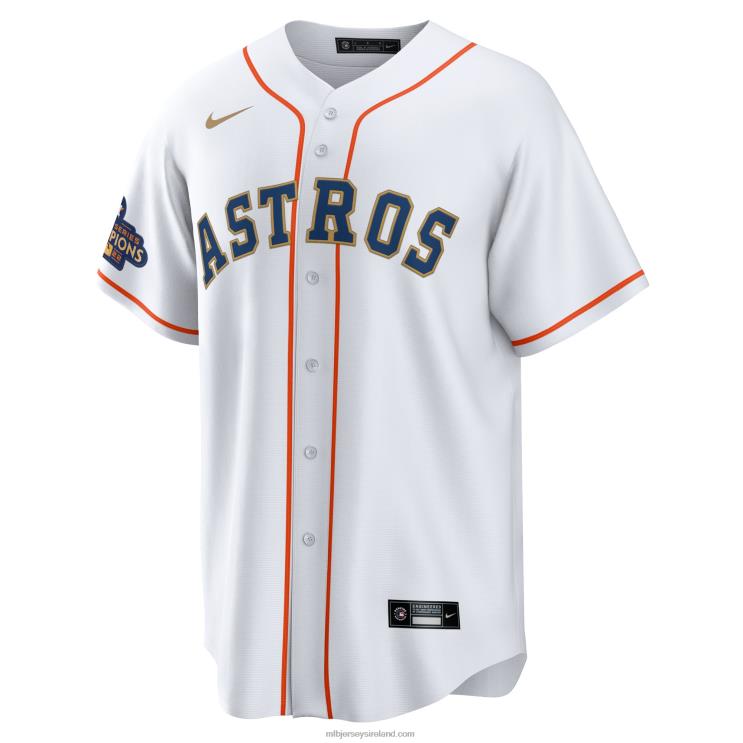 IE MBL Houston Astros Alex Bregman Nike 2023 Collection Replica Player Jersey Men White/Gold R0H2T75