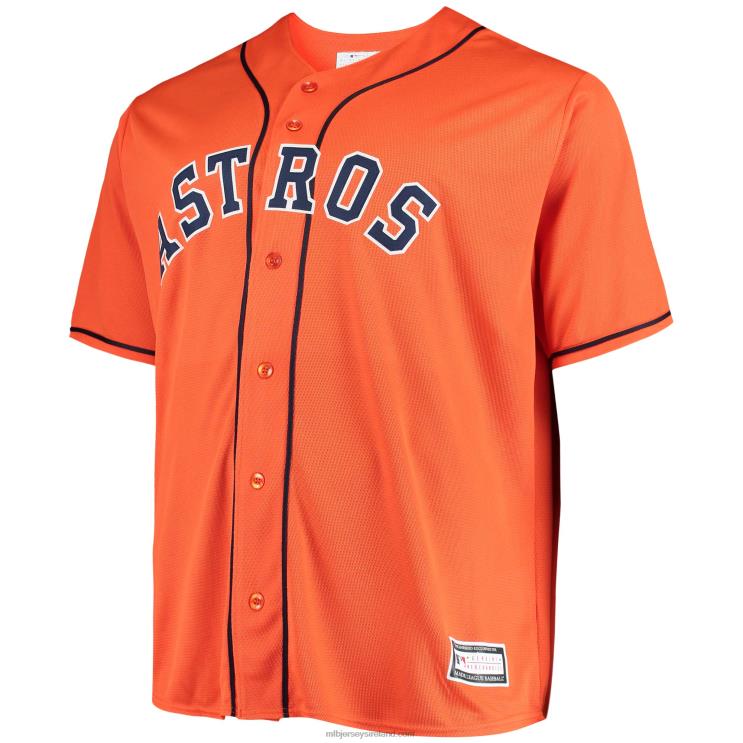 IE MBL Houston Astros Jose Altuve Big & Tall Replica Player Jersey Men Orange R0H2T446