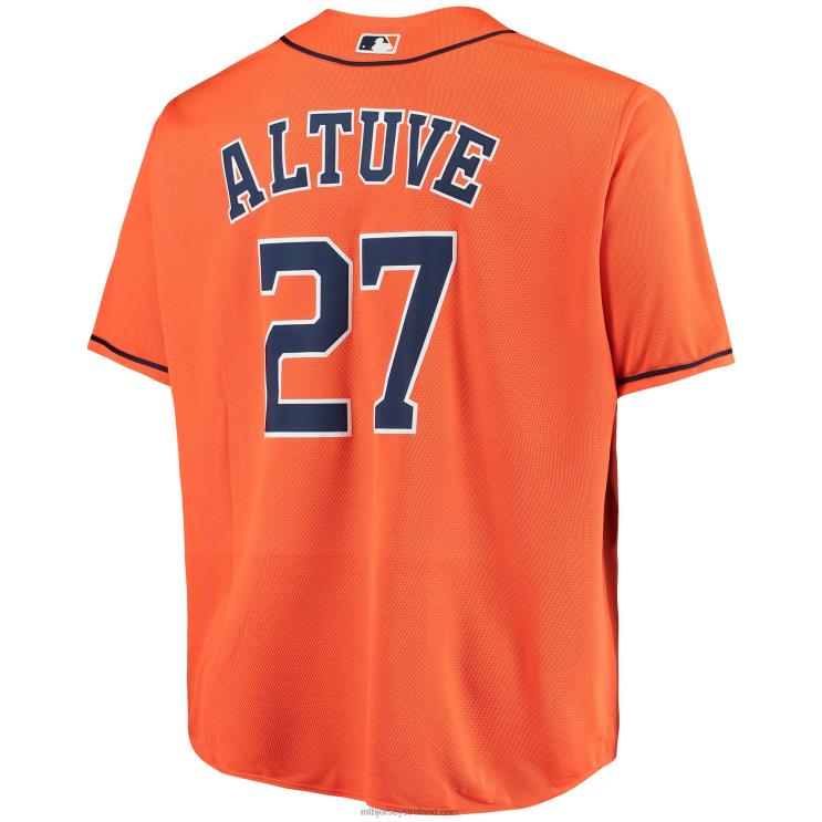 IE MBL Houston Astros Jose Altuve Big & Tall Replica Player Jersey Men Orange R0H2T446