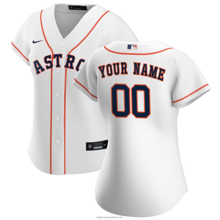 IE MBL Houston Astros Nike Home Replica Custom Jersey Women White R0H2T147
