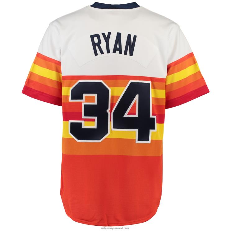 IE MBL Houston Astros Nolan Ryan Mitchell & Ness Throwback Authentic Jersey Men White R0H2T818