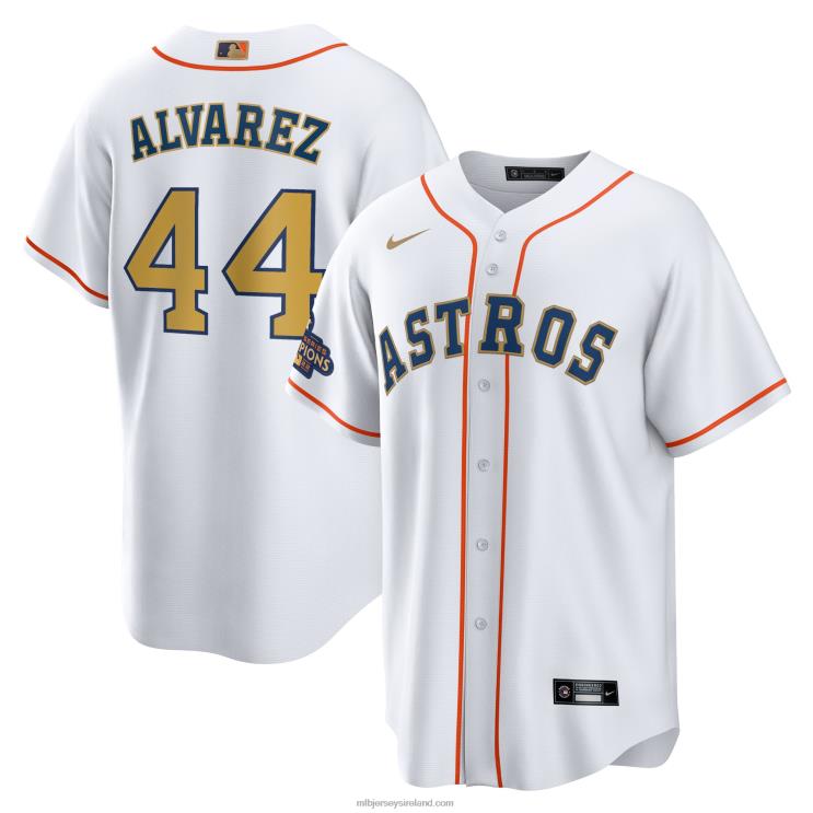 IE MBL Houston Astros Yordan Alvarez Nike 2023 Collection Replica Player Jersey Men White/Gold R0H2T119
