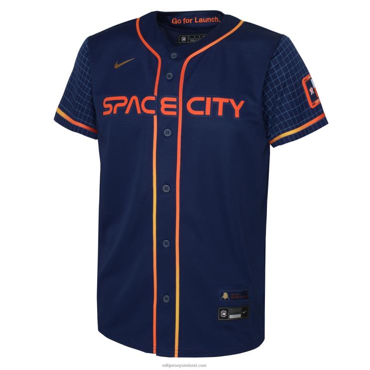 IE MBL Youth Houston Astros Alex Bregman Nike 2022 City Connect Replica Player Jersey Navy R0H2T421