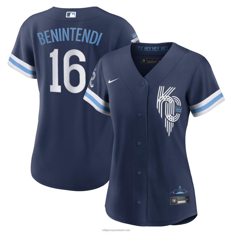 IE MBL Kansas City s Andrew Benintendi Nike 2022 City Connect Replica Player Jersey Women Navy R0H2T1066