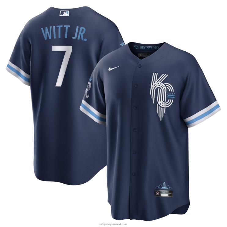 IE MBL Kansas City s Bobby Witt Jr. Nike 2022 City Connect Replica Player Jersey Men Navy R0H2T298
