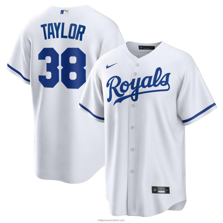 IE MBL Kansas City s Josh Taylor Nike Home Replica Player Jersey Men White R0H2T1258