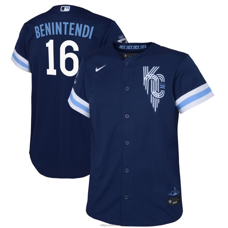 IE MBL Toddler Kansas City s Andrew Benintendi Nike 2022 City Connect Replica Player Jersey Navy R0H2T1233