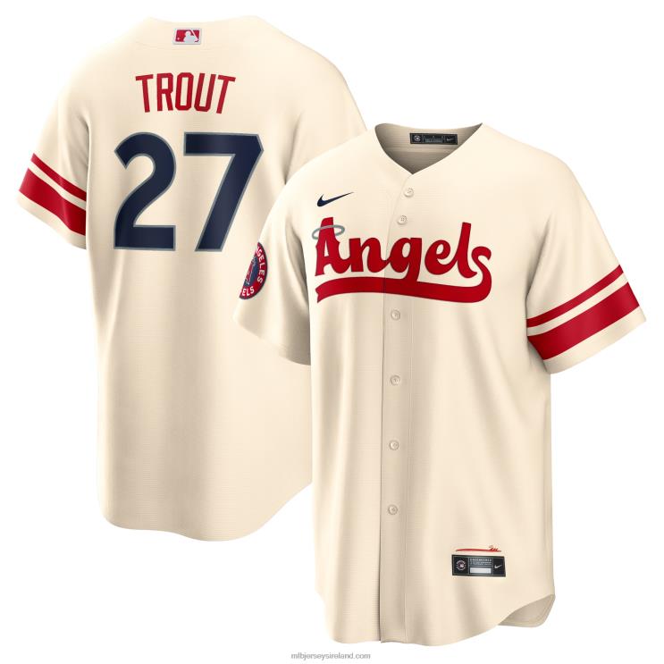 IE MBL Los Angeles Angels Mike Trout Nike 2022 City Connect Replica Player Jersey Men Cream R0H2T567