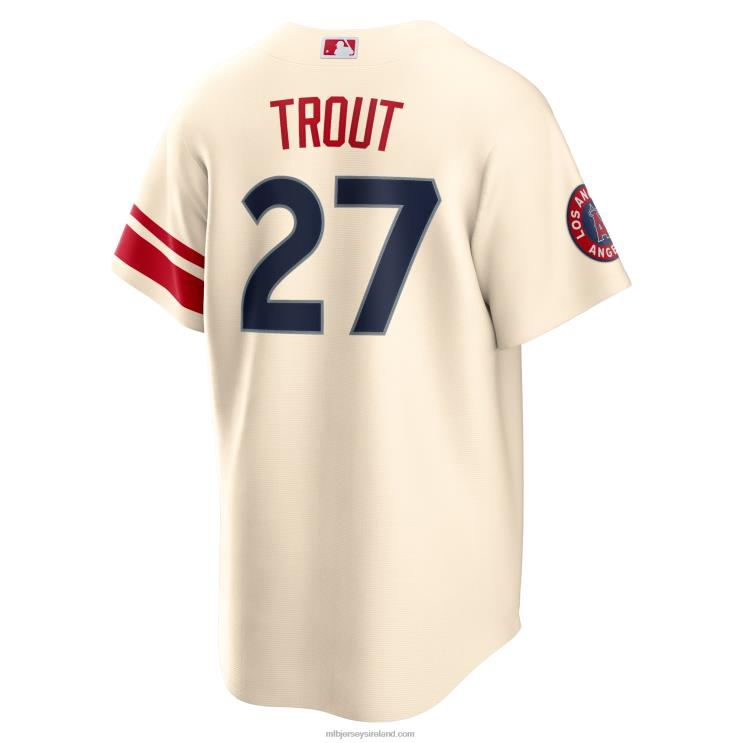 IE MBL Los Angeles Angels Mike Trout Nike 2022 City Connect Replica Player Jersey Men Cream R0H2T567