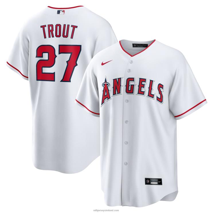 IE MBL Los Angeles Angels Mike Trout Nike Home Replica Player Name Jersey Men White R0H2T79