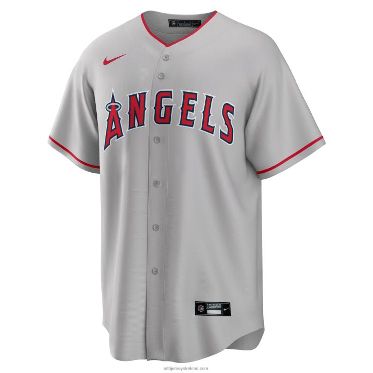 IE MBL Los Angeles Angels Mike Trout Nike Road Replica Player Name Jersey Men Silver R0H2T81